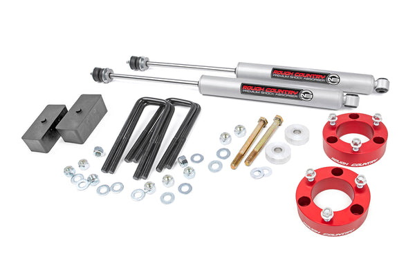 Rough Country 3 Inch Lift Kit Red Spacer Fits toyotaTacoma 2WD/4WD (2005-2023) 74530RED