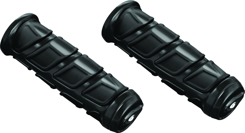 Kuryakyn Premium Kinetic Handlebar Grips: Universal Fit For Motorcycles With 1" Diameter Bars, Gloss Black, 1 Pair 6373