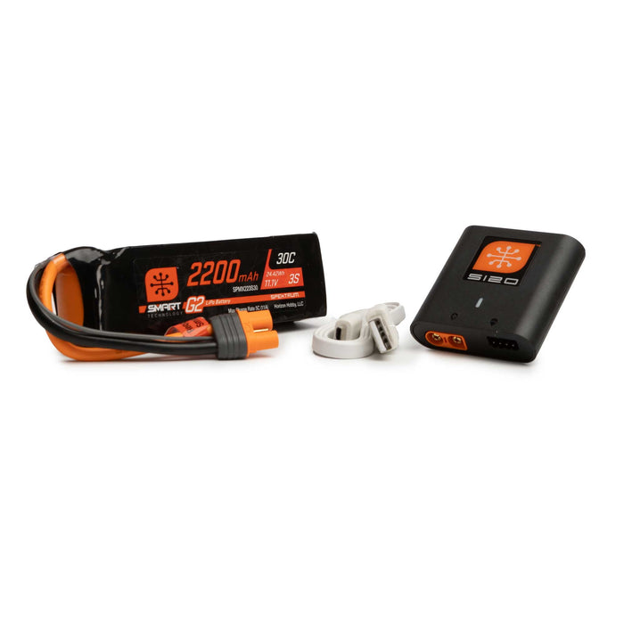 Spektrum XPSA200 Smart G2 Air Powerstage Bundle 2 3s 2200mah 11.1v 30c Battery