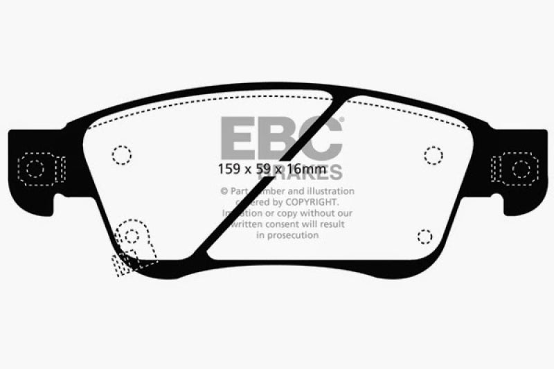 EBC 11-13 Compatible with Infiniti G25 2.5 Ultimax2 Front Brake Pads UD1287