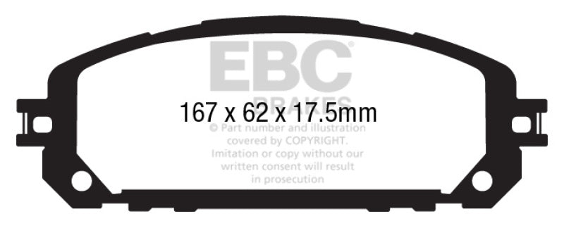 EBC 13+ compatible with Jeep Cherokee 3.2 Greenstuff Front Brake Pads DP63030