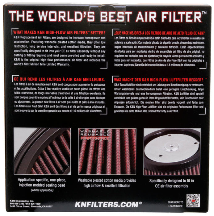 K&N Engine Air Filter: High Performance, Powersport Air Filter: Fits 2002-2017 HARLEY DAVIDSON (Night Rod Special, Rod Muscle, 10th Anniversary Edition, V-Rod, and other select models) HD-1102