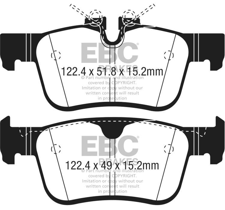 EBC 2017+ Volvo S90 2.0L Turbo Ultimax2 Rear Brake Pads UD1938