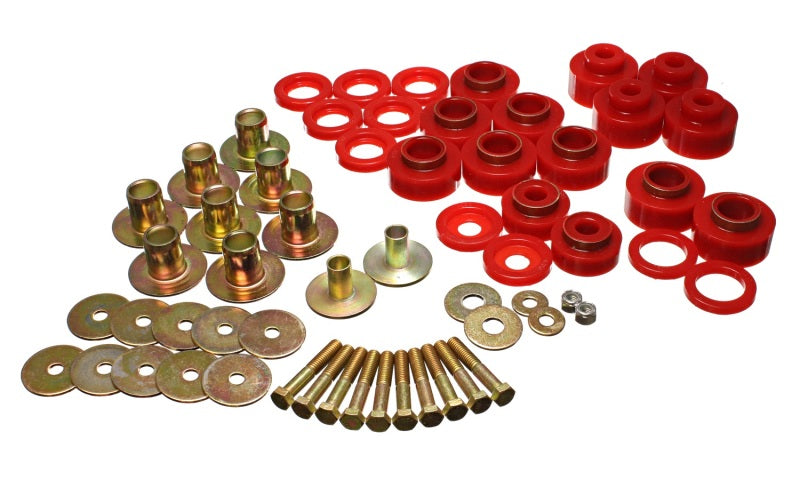 Energy Suspension Red Body Mount Bushings For 1968-1972 Chevy Chevelle 3.4170R