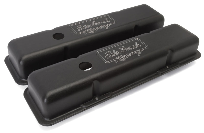 Edelbrock Valve Cover Victor Series Chevrolet 1959-1986 262-400 CI V8 Low Black 41713