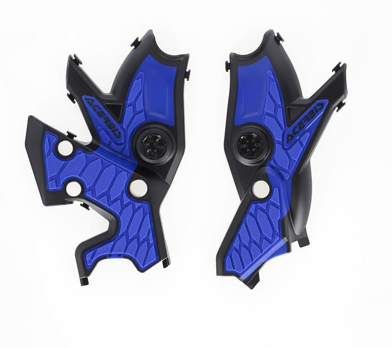 Acerbis X-Grip Frame Guard Black/Blue Compatible with Yamaha 2911461004, One Size