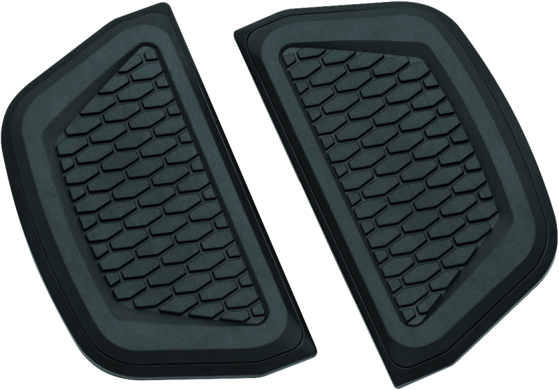 Kuryakyn 5903 Motorcycle Foot Control Component: Hex Passenger Board Floorboard Inserts, Satin Black, 1 Pair