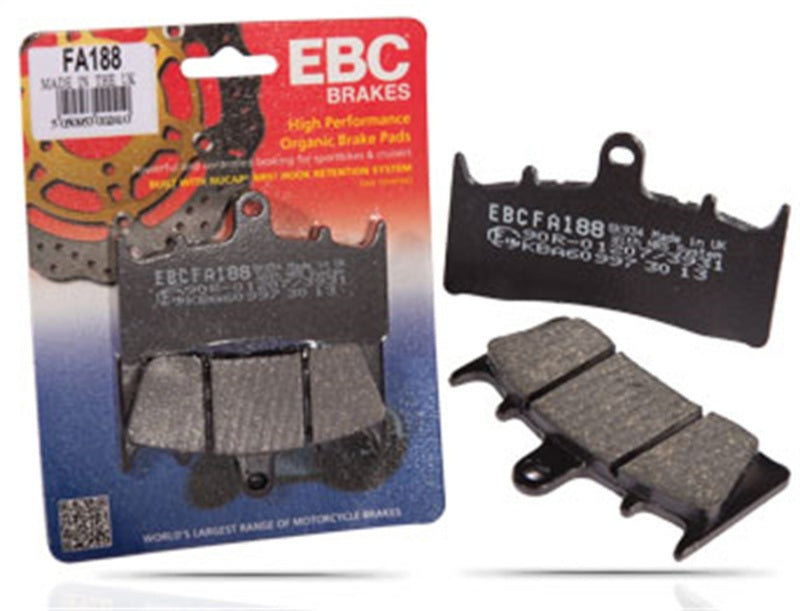 EBC Brakes FA Organic Brake Pads Compatible for Harley-Davidson Sportster - XL 883 2006