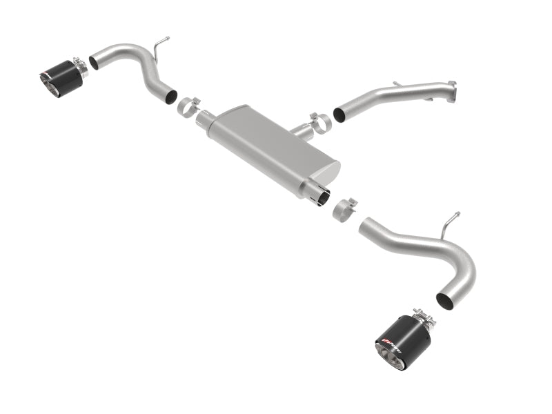 aFe Takeda 2.5in 409 SS Axle-Back Exhaust System Carbon Fiber 18-20 Hyundai Elantra GT L4-1.6L(t) 49-47016-C