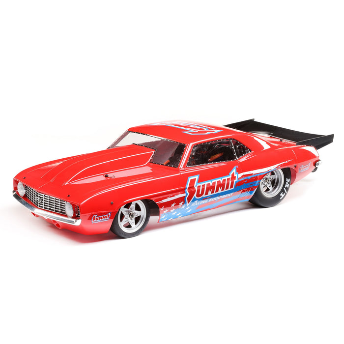 Losi 1/10 '69 Camaro 22S No Prep RC Drag Car Brushless 2 Wheel Drive RTR Battery and Charger Not Included Summit Red LOS03035T1 Cars Elec RTR 1/10 On-Road