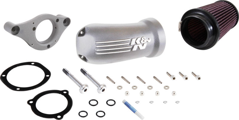 K&N 17-18 Harley Davidson Touring Models Performance Air Intake System Silver 57-1139S