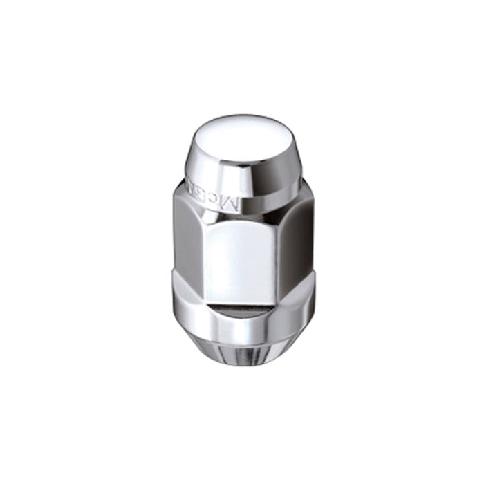 McGard Hex Lug Nut (Cone Seat Bulge Style) M12X1.5 / 3/4 Hex / 1.45in. Length (Box of 100) Chrome 69412