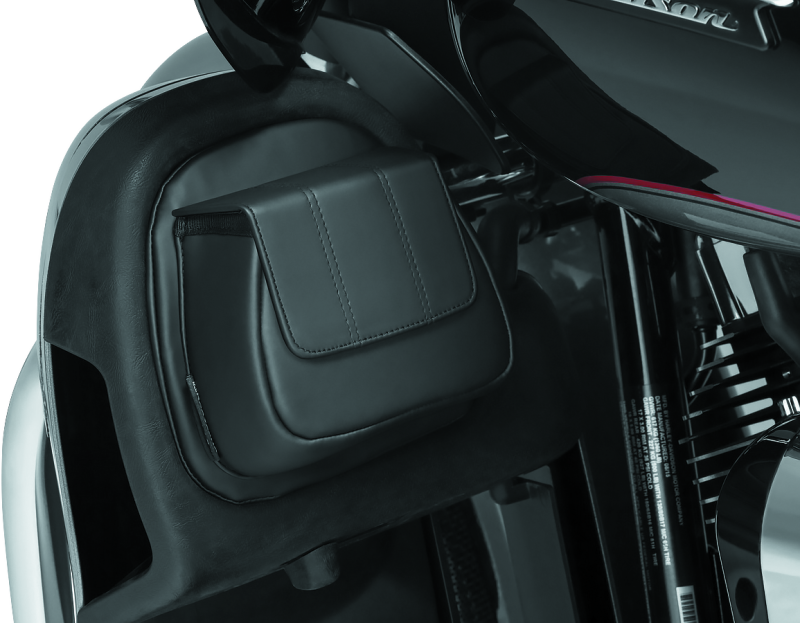 Kuryakyn 5208 Lower Fairing Panel Door Pockets with Magnetic Closures for 2014-19 Harley-Davidson Motorcycles, Black, 1 Pair