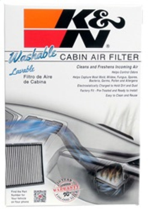 K&N VF1011 Washable & Reusable Cabin Air Filter Cleans and Freshens Incoming Air for your Ford Explorer, Flex, Taurus, Lincoln MKS