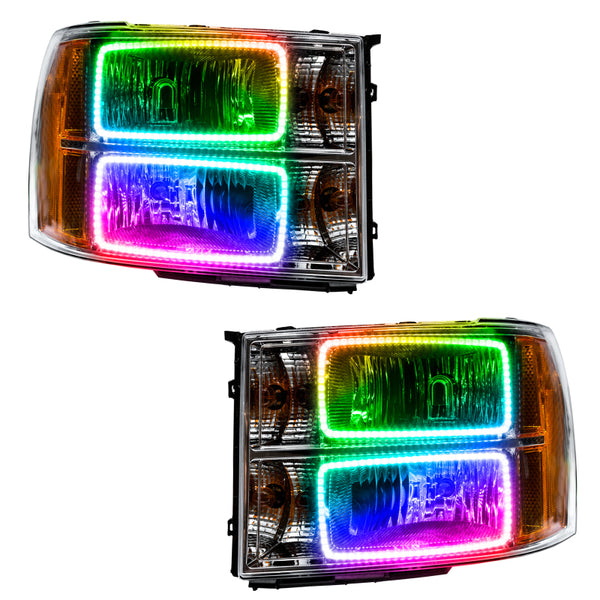 Oracle 07-13 GMC Sierra SMD HL Square Ring Design ColorSHIFT w/ 2.0 Controller SEE WARRANTY 7054-333