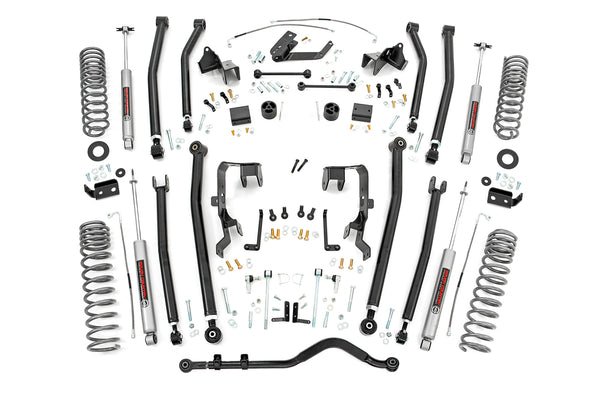 Rough Country 4 Inch Lift Kit Long Arm Fits Jeep Wrangler Jk 2WD/4WD (2007-2011) 78530A