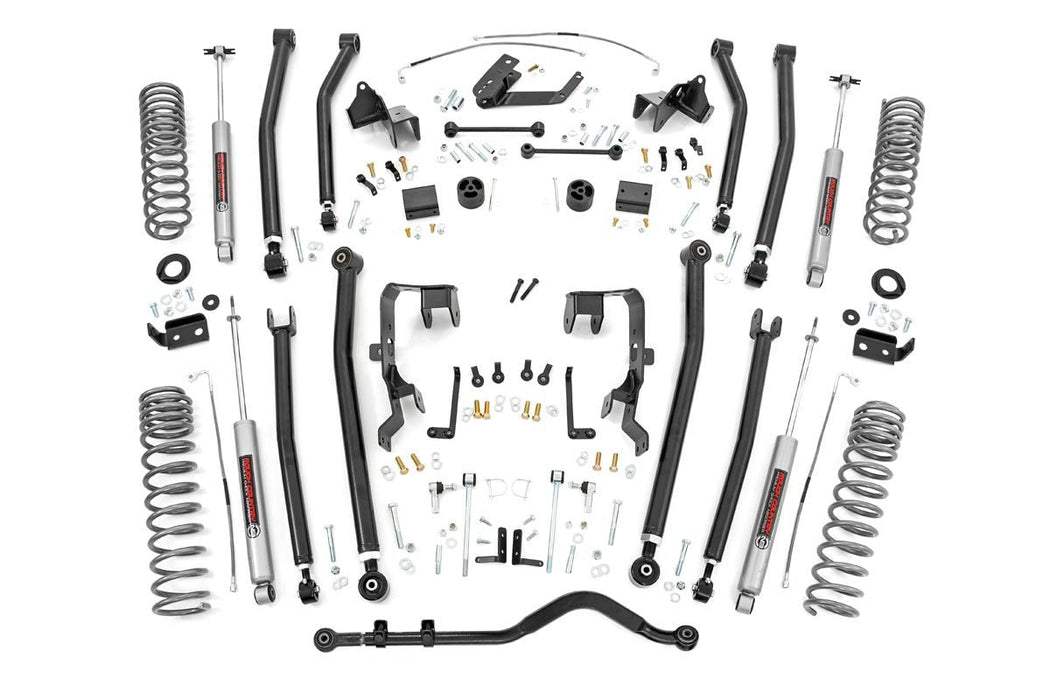 Rough Country 4 Inch Lift Kit Long Arm compatible with Jeep Wrangler Jk 2Wd/4Wd (2007-2011) 78530A