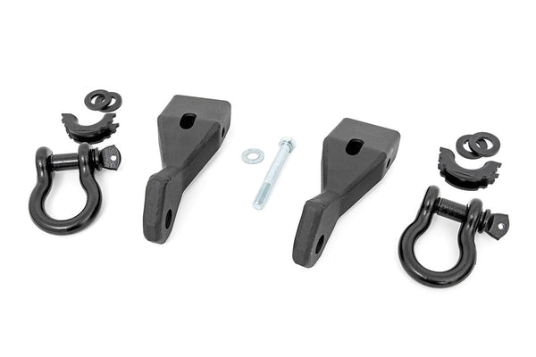 Rough Country Tow Hook Brackets D-Ring Combo Fits Chevy/GMC 1500 (07-13) RS156