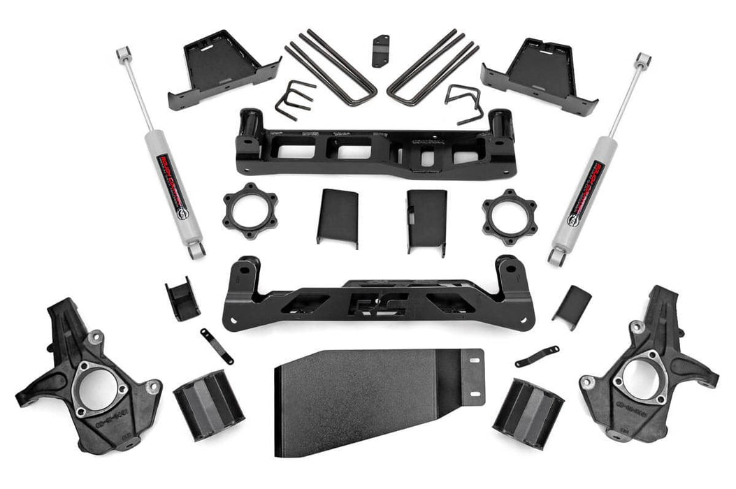 Rough Country 6 Inch Lift Kit Chevy Silverado & fits gmc Sierra 1500 4Wd (2007-2013) 23630