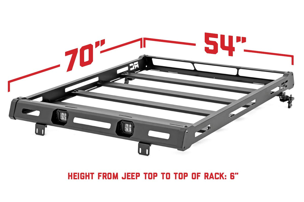 Rough Country Roof Rack compatible with Jeep Wrangler Jk (2007-2018) 10605