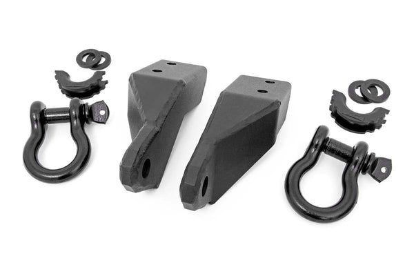 Rough Country Tow Hook Brackets D-Ring Bull Bar Sup Fits toyotaTundra (07-21) RS154
