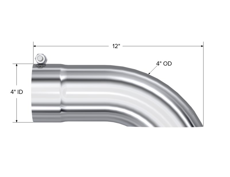 T5081 Exhaust Tip - Polished, Stainless Steel, Single, Universal, Sold