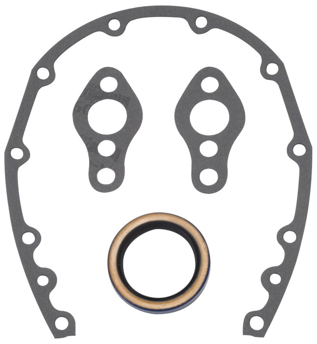 Edelbrock SBC Timing Cover Gasket And Oil Seal Kit 6997