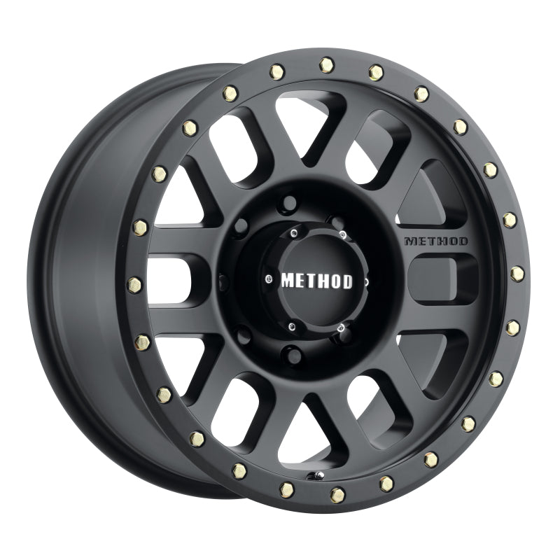 Method MR309 Grid 17x8.5 0mm Offset 8x180 130.81mm CB Matte Black Wheel MR30978588500