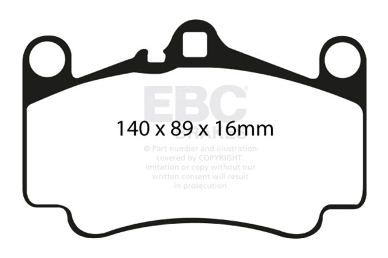EBC Racing 03-05 Porsche 911 (996) Carrera 4S 3.6L (Cast Iron Rotor Only) RP-X Front Brake Pads DP81515RPX