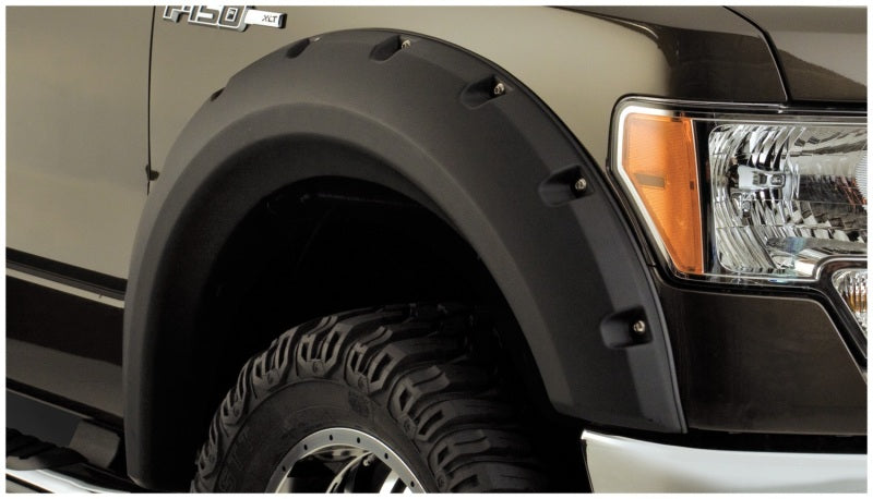 Bushwacker 09-14 Ford F-150 Max Pocket Style Flares 2pc Extended Coverage Black 20071-02