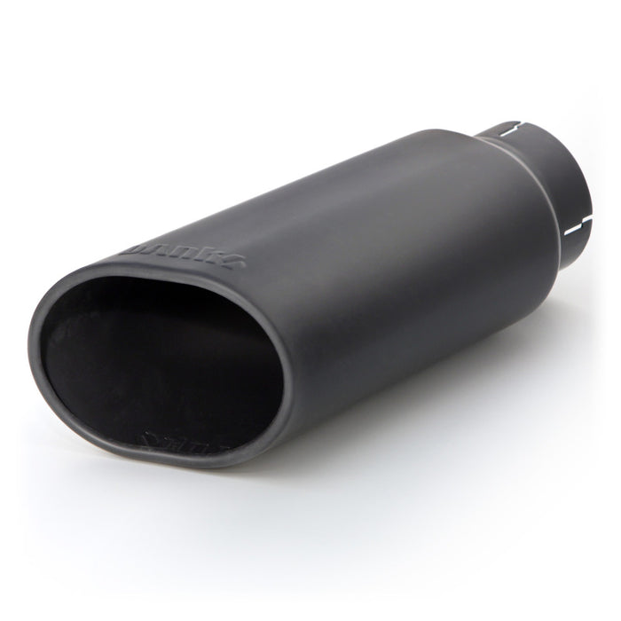 Banks Power Tailpipe Tip Kit SS Obround Slash Cut Black 3.5in Tube 4.38in X 5.25in X 13.38in 52919