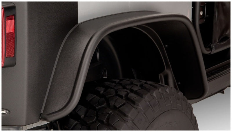 Bushwacker Rear Flat Style Fender Flares For Jeep Wrangler Jk 07-18 2 Door 10052-07