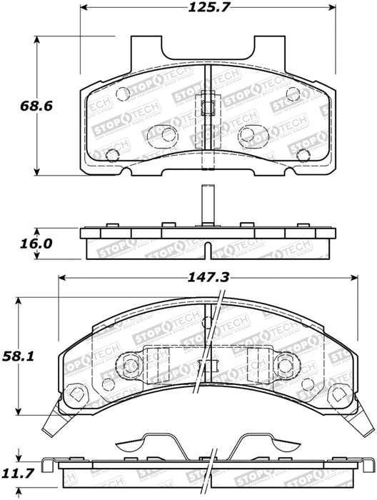 StopTech Street Brake Pads 308.0215