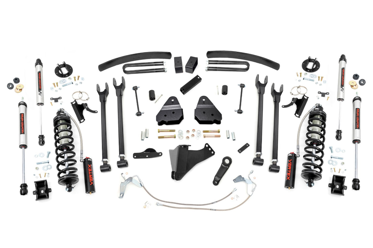 Rough Country 6 Inch Lift Kit Diesel 4 Link C/O V2 Fits Ford F-250/F-350 Super Duty (08-10) 58458