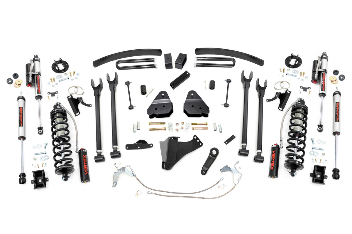 Rough Country 6 Inch Lift Kit Gas 4 Link C/O Vertex Fits Ford F-250/F-350 Super Duty (08-10) 58859