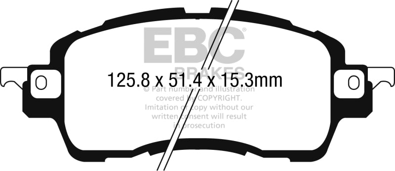 EBC 2016 Scion IA 1.5L Yellowstuff Front Brake Pads DP42275R