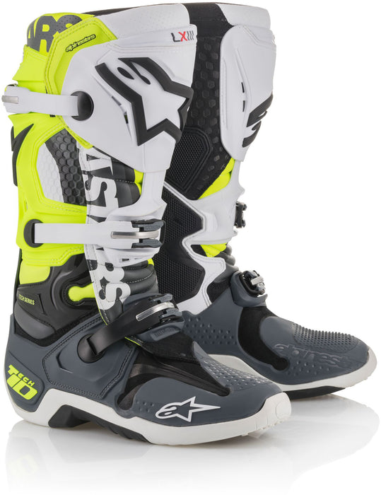 Alpinestars Angel Tech 10 Boots Flo. Yellow/Grey/Black Sz 10 2010014-510-10