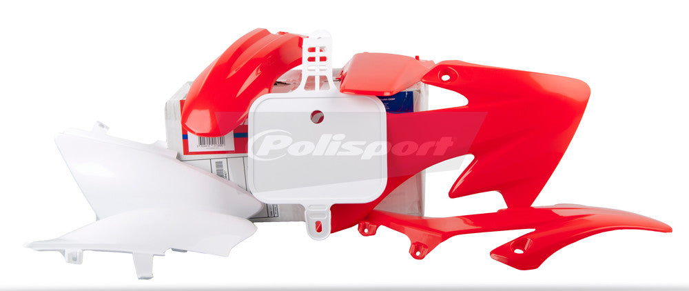 Polisport Full Plastic Kit for Honda CRF50F(04-24) OEM Quality Restyling Kit with Superior Fit, Flexibility, and Durability (Red/White)