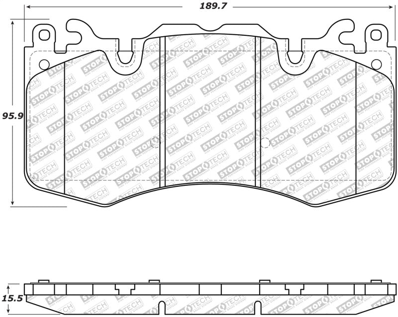 StopTech 03-14 Volvo XC90 Street Select Front Brake Pads 305.1412