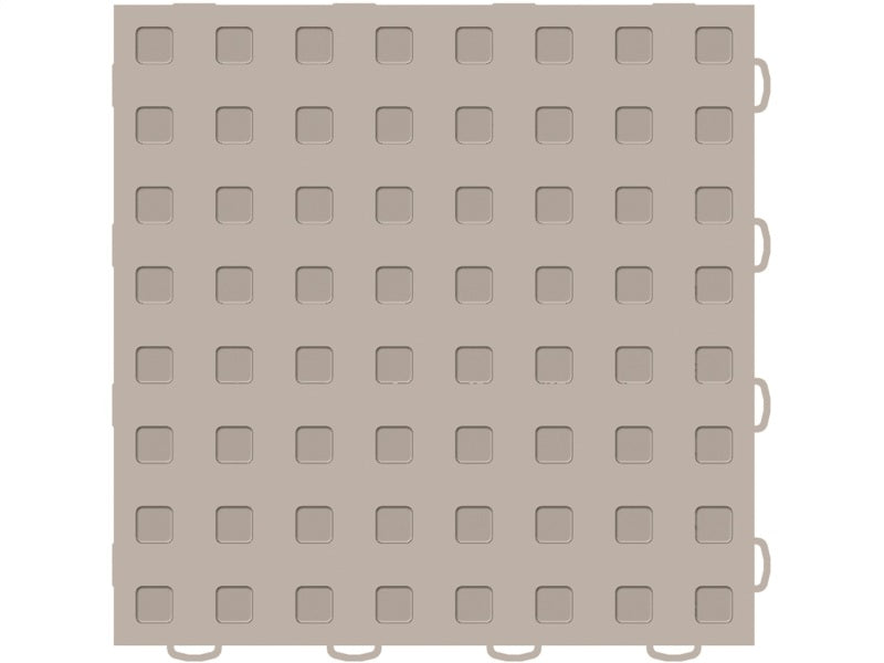 WeatherTech TechFloor 12in x 12in Solid Floor Tile w/ Raised Squares Tan 51T1212SS TN