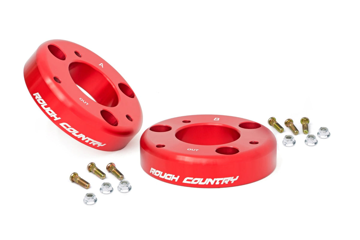 Rough Country 2 Inch Leveling Kit Red Fits Ford F-150 2WD/4WD (2009-2013) 568RED