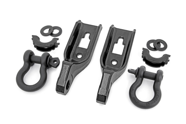 Rough Country Tow Hook Brackets D-Ring Combo Fits Ford F-150 2WD/4WD (2009-2020) RS158