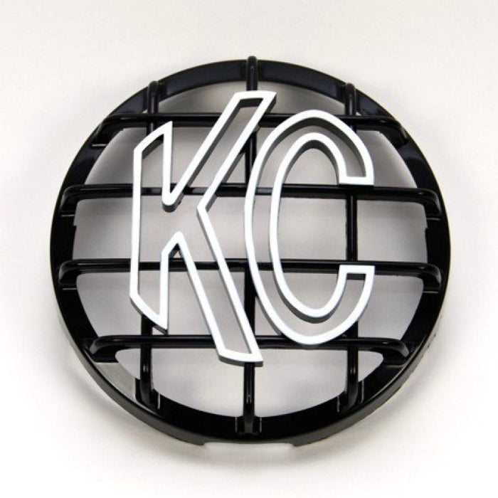 Kc Hilites 6” Stone Guard Abs Plastic Black White Kc Logo 7210