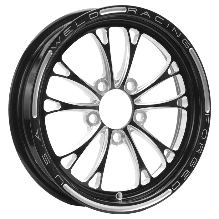 Weld V-Series 1-Piece 15x3.5 / 5x4.5 BP / 1.75in. BS Black Wheel Non-Beadlock 84B-15204