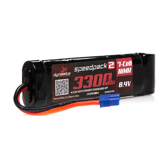 Dynamite SPEEDPACK2 8.4V 3300MAH 7 CELL NiMH FLAT EC3 DYNB2072EC Car Batteries & Accessories