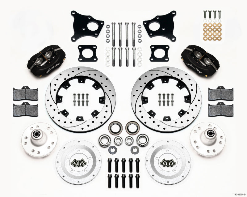 Wilwood Forged Dynalite Front Kit 12.19in Drilled AMC 71-76 OE Disc w/o Bendix Brakes 140-13395-D