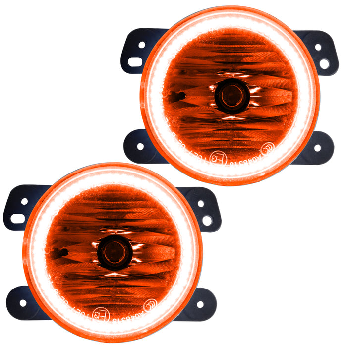 Oracle Lighting 07-09 compatible with Jeep Wrangler JK Pre-Assembled LED Halo Fog Lights -Amber SEE WARRANTY 7080-005