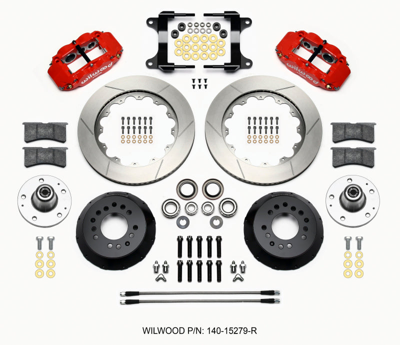 Wilwood Narrow Superlite 6R Front Hub Kit 14.00in Red 82-92 Camaro//Firebird 140-15279-R