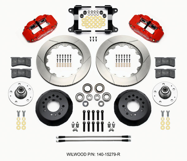 Wilwood Narrow Superlite 6R Front Hub Kit 14.00in Red 82-92 Camaro//Firebird 140-15279-R