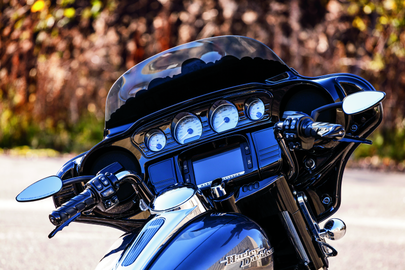 Kuryakyn Motorcycle Accessory: Switch Panel Frame Accent Trim For 2014-19 Harley-Davidson Motorcycles, Gloss Black 7278